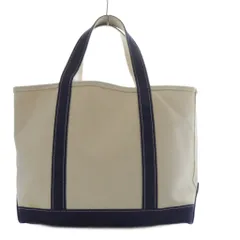エルエルビーン L.L.BEAN BOAT AND TOTE トートバッグ ハンドバッグ キャンバス ブルー ホワイト /YO5