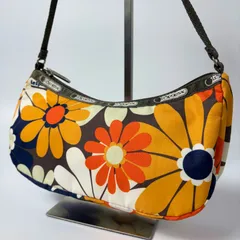 【希少デザイン】レスポートサック LeSportsac アクセサリーポーチ　ハンドバッグ　フラワー柄 花柄　スモールショルダーバッグ