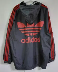 レア/O-XO adidas 80-90s デサント製 ヴィンテージ ビックロゴ アノラック