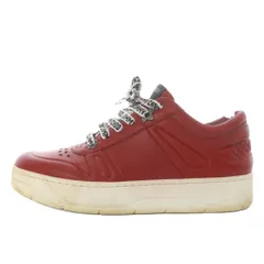 ジミーチュウ JIMMY CHOO スニーカー ローカット レザー 39 レッド /YO19