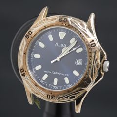 QZ 精工 阿爾巴 V732-0N60 藍色錶盤 日期 女士腕錶 2000000 NSK KRK