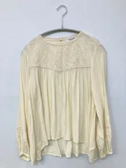 URBAN RESEARCH アーバンリサーチ シャツ/ブラウス F アイボリー 無地 レース 刺繍 ミドル丈 長袖 ノーカラー