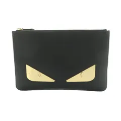 フェンディ FENDI BAG BUGS バグズ モンスター クラッチバッグ レザー 黒 /MI ■OS ■OH ■SH