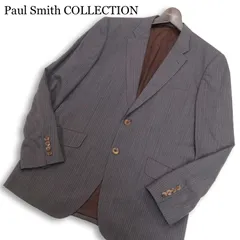 Paul Smith COLLECTION ポールスミス コレクション 通年 総裏★ ストライプ テーラード ジャケット 日本製 Sz.L メンズ 灰