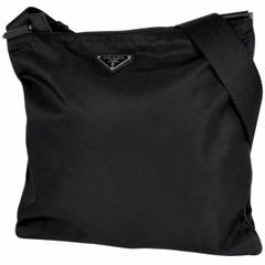 4077 美品 PRADA プラダ ショルダーバッグ 三角ロゴ 白タグ ブラック