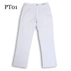 PT01 ピーティーゼロウーノ 春夏 RELAXED FIT★ ストライプ ストレッチ タック パンツ スラックス Sz.50 メンズのサムネイル