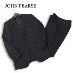 JOHN PEARSE ジョンピアース 春夏 背抜き★ シャドー ストライプ スーツ セットアップ Sz.Y7 メンズ 黒 ビジネス