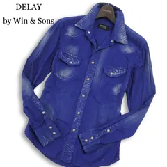 DELAY by Win & Sons ウィンアンドサンズ 通年★ USED加工 長袖 デニム ウエスタン シャツ 日本製 Sz.2 メンズのサムネイル