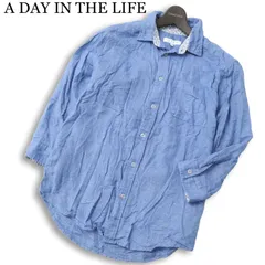 A DAY IN THE LIFE ユナイテッドアローズ 春夏★ 麻 リネン 7分袖 シャツ Sz.M メンズ