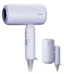シャープ ヘアドライヤー IB-P300-V ディンプルフロー 速乾 さらさら髪 マイナスイオン UVケア コンパクト収納 パープル色ma