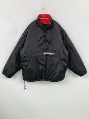 RALPH LAUREN SPORT ラルフローレンスポーツ ダウンジャケット/コート 170 ブラック 無地 ワンポイント ブランドロゴ キルティング ミドル丈 フードなし プルオーバー