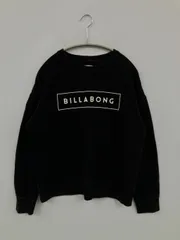 BILLABONG ビラボン スウェット M ブラック コットン 前面プリント バックプリント ブランドロゴ 長袖