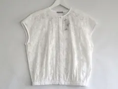 【228868】完売品　Roa Embroidery Pacey theory luxe セオリーリュクス  ノースリーブブラウス  ・38 03-5208223