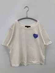 AQUAHISTORY Tシャツ/カットソー L ホワイト 前面プリント バックプリント ワンポイント ショート丈 半袖 クルーネック(丸首)
