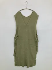 LOWRYS FARM ローリーズファーム ベスト F カーキ 無地 リボン