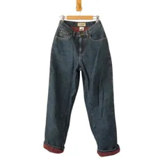L.L.Bean エルエルビーン レディース デニムパンツ relaxed fit チェック柄のフランネル裏地 7-69cm (pt-303)のサムネイル