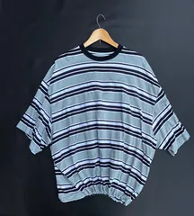 美品 25SS  is-ness イズネス BALLOON SHORT SLEEVE T-SHIRT バルーンショートスリーブボーダーTシャツのサムネイル