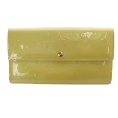 ルイヴィトン LOUIS VUITTON モノグラムヴェルニ ポルトフォイユ サラ 二つ折り長財布 黄色