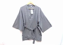 【230804】PETIT BATEAU プチバトー  タグ付 ミラレカーディガン ボーダー ベルト付 ネイビー