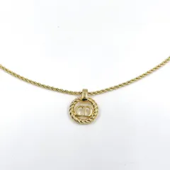 Christian Dior CDロゴ サークル メタル ゴールド ネックレス