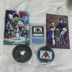 レア) HUNTER×HUNTER コラボカフェ 交通カードステッカー 手鏡 はがき セット
