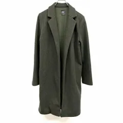 古着 ザラ ZARA ガウンコート チェスターコート 長袖 無地 裏地無し 微起毛 アウター ポリエステル100% S メランジ グリーン 緑 レディース