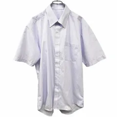 【中古】[印象A] ユニー(株) シャツ ボタンダウン 胸ポケット 半袖 無地 ショートスリーブ 綿×ポリエステル 41 ネイビー 紺 メンズ