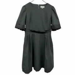 【新品】[印象N] アナトリエ anatelier ワンピース 裏地付き 半袖 ポリエステル×レーヨン×ポリウレタン S (36) グリーン 緑 レディース