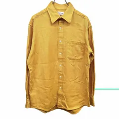 【中古】[印象AB] Paul Smith ポールスミス シャツ メンズ M ブライトイエロー 黄色系 綿100% ロングテール 胸ポケット レギュラーカラー 長袖 ロングスリーブのサムネイル