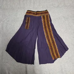 タイ製 伝統 エスニック ワイド パンツ 26-28