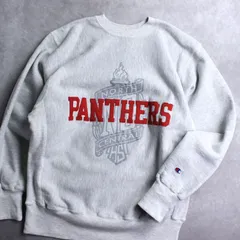 レアな2段ロゴ XLサイズ 90s メキシコ製 刺しゅうタグ リバースウィーブ スウェット チャンピオン PANTHERS アメカジ ヴィンテージ