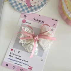 ヘアクリップ リボン レース 2個セット ヘアピン 髪留め キッズ 子供 レディース 韓国風 可愛い ガーリー フェミニン 上品 高見え デート 女子会 通園 通学 お出かけ 撮影 旅行 パーティー 人気 トレンド ヘアアクセサリー