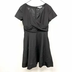 【中古】[印象AB] PAUL＆JOE SISTER ポールアンドジョーシスター ワンピース レディース 38 黒 コットン×シルク フレアスカート 背中ファスナー 薄手 ドット柄 裏地付き 半袖 カシュクールのサムネイル