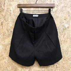 【中古】[印象AB] LEPSIM LOWRYS FARM レプシィム レディース L ブラック 黒 プリーツワイドショーツ ショートパンツ ハーフパンツ シボ生地 裏地付きのサムネイル