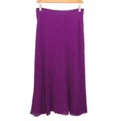 ザラ ZARA 美品 プリーツスカート ロング 紫 パープル M