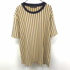 古着 SENSE OF PLACE by URBAN RESEARCH Tシャツ ロング丈 ストライプ 半袖 M ブラウン系×ネイビー×ホワイト 茶系 メンズ(レディース？)