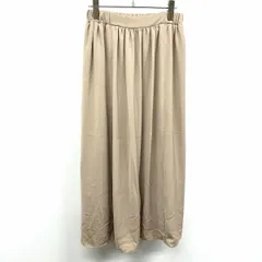 【新品】ラディエイト RADIATE ロングスカート 薄手 フレア 裏地付き 無地 ウエストゴム 日本製 ポリ100% 9号 M ベージュ レディース