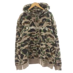 アベイシングエイプ A BATHING APE × アーペーセー A.P.C パーカー プルオーバー カモフラ 迷彩柄 3XL ベージュ カーキ 黒 ブラック /AN61のサムネイル