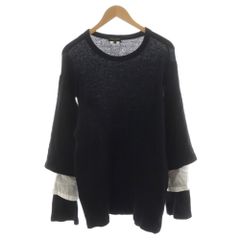 Marc Le Bihan長袖 カットソー ネイビー ペイントデザイン - メルカリ