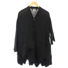 コムデギャルソンブラック COMME des GARCONS BLACK 23AW Faux Fur Hem Cardigan カーディガン ニット 長袖 ファー 切替 M 黒 1L-N004 /TKのサムネイル