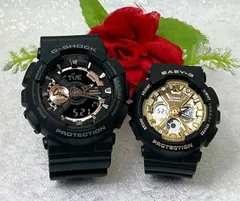 恋人たちのGショックペアウォッチ G-SHOCK BABY-G ペア腕時計 カシオ 2本セット  アナデジ GA-110RG-1AJF  BA-130-1A3JF ラッピング無料 メッセージカード手書きします   夫婦 カップル