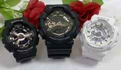 恋人たちのGショック トリプルウオッチ G-SHOCK BABY-G トリプル腕時計 カシオ 3本セット  アナデジ GA-110RG-1AJF BA-110RG-7AJF BA-110RG-1AJF  ラッピング無料 手書きのメッセージカードお付けします 
