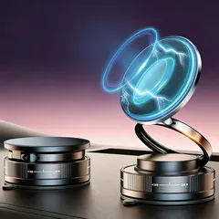 【新品】 スマホホルダー 車【真空吸盤+超強磁力】 マグネット Magsafeホルダー 360度回転 N55磁石 車載スマホホルダー カー用品 高級合金素材 車 片手操作 iPhone Android全機種対応 スマホスタンド 車用 カー用品 0