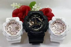 恋人たちのGショック トリプルウオッチ G-SHOCK BABY-G トリプル腕時計 カシオ 3本セット  アナデジ GA-110RG-1AJF BA-110X-7A1JF  ラッピング無料 手書きのメッセージカードお付けします   クリスマス