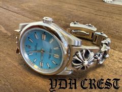 ⭐️SG（I）　Watch　シルバーソード全花ウォッチベルト　17cm　刻印有 ⭐️J9B Watchベルト シルバー新型連続クロスベルト 17cm 刻印有り
