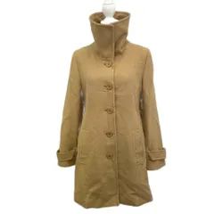 アンタイトル UNTITLED スタンドカラーコート ロング丈 ツイード アンゴラ混 3 M黄 イエロー JH153-99829JJ ■YHS3