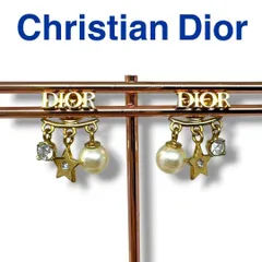 ディオール レジンパール スター ディオレボリューション ピアス 両耳 ゴールド Christian Dior Dior レディース ブランド 美品 ホワイト 金属素材 アクセサリー 女性用 A/使用感の少ない綺麗な中古品