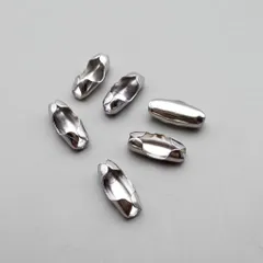 ＊25個＊ ボールチェーンコネクター 真鍮製 約3.5mm×9.5~10mm 2.3～2.5mmボールチェーン対応 ch055