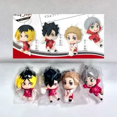 ハイキュー)キーホルダー)フィギュア) ガチャ デフォルメフィギュア 音駒高校 研磨 黒尾 灰羽 リエーフ 屋久