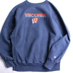チャンピオン リバースウィーブ スウェット WISCONSIN ネイビー XXL相当 ビッグサイズ 90s アメカジ ヴィンテージ トリコ